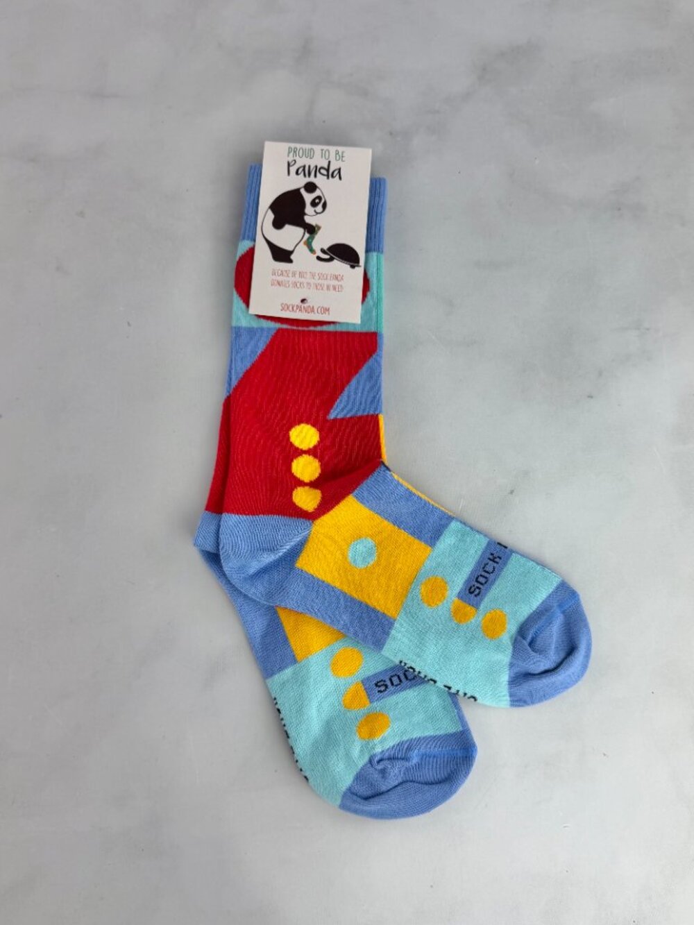 Sock Panda Fun Abstract Geometric Pattern Tween Socks